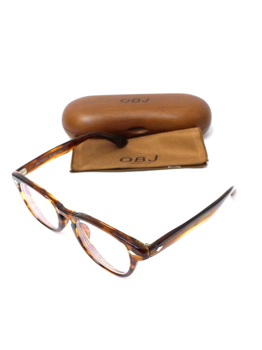 OBJ（オブジェ） havana 80-01 メガネ ブラウン セルフレーム べっ甲柄 ボストン ITTYJCSRQ7JQ