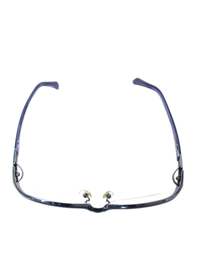 マサキマツシマ MF-1265 メガネ ブルー メタルフレーム ハーフリム（ナイロール）スクエア ITJNFTES9F0I