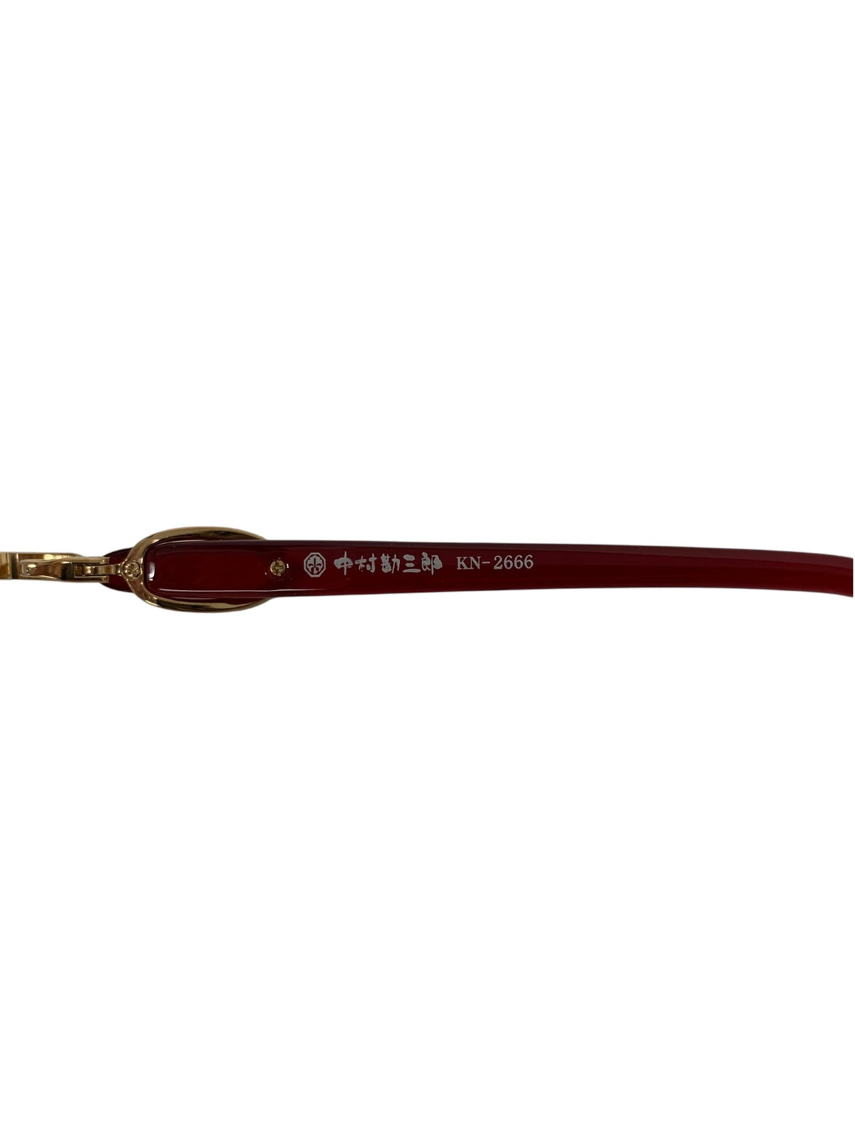 中村勘三郎 KN-2666 メガネ ワインレッド シープホーンコンビ ハーフリム オーバル ITD8SKVN3X0U