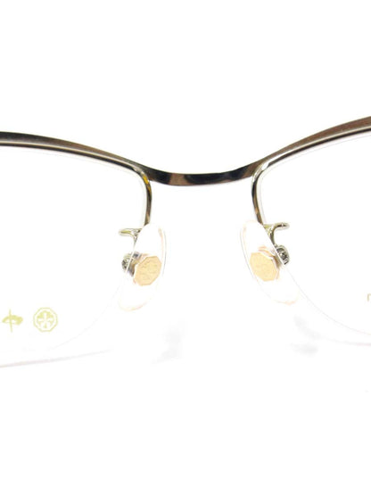 中村勘三郎 KN-2634 メガネ グリーン/シルバー/ブルー コンビフレーム ハーフリム スクエア IT9CH6KZS0MZ