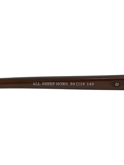 中村勘三郎 KN-2541 C-2 オールシープホーンモデル メガネ ブラウン セルフレーム フルリム ウェリントンシェイプ ITXBXORSTNWG