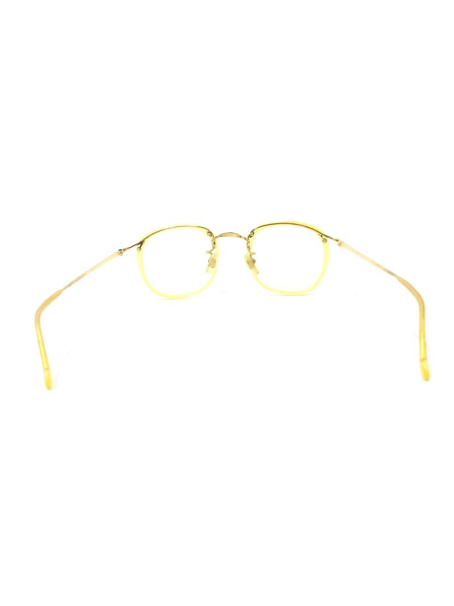 白山眼鏡店 眼鏡 イエロー/ゴールド メタルフレーム フルリム ウェリントン IT0H5YHP7WFG