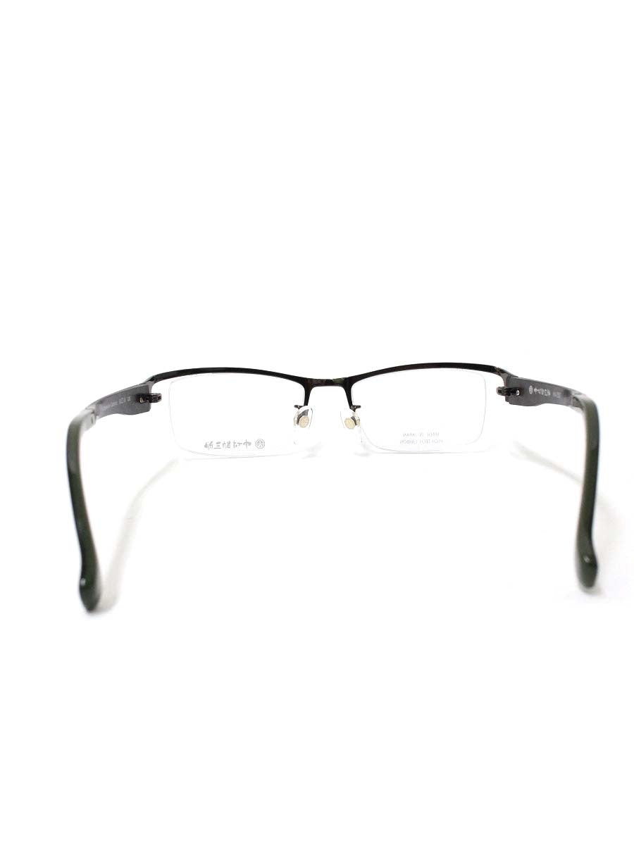 中村勘三郎 KN-2550 メガネ ブラウン/ブラック/グリーン コンビフレーム ハーフリム スクエア 七宝モダンカラー IT4HO25MUAJ0