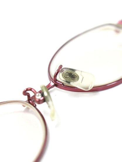 ラインアートシャルマン XL-1048-RO メガネ レッド チタンフレーム フルリム オーバル IT5B3QI7QZES