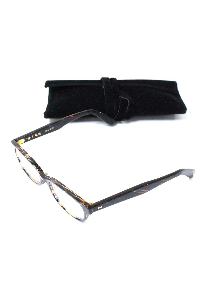 金子眼鏡 メガネ セルフレーム ウェリントン型 総柄 | ビープライス