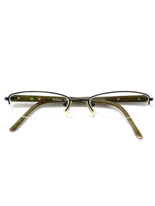 マックスマーラ メガネ ハーフリム チタン 【Bランク】