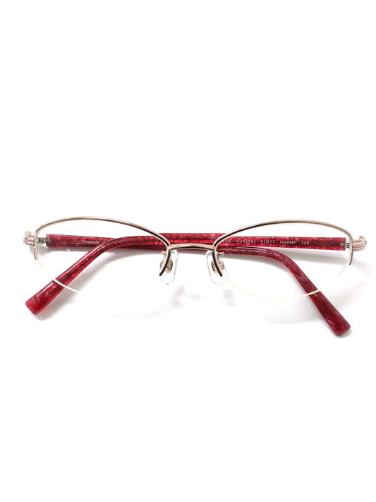 フルラ VU4253J 眼鏡 ピンクゴールド コンビ ハーフリム オーバル ITSM7PXCB4B2