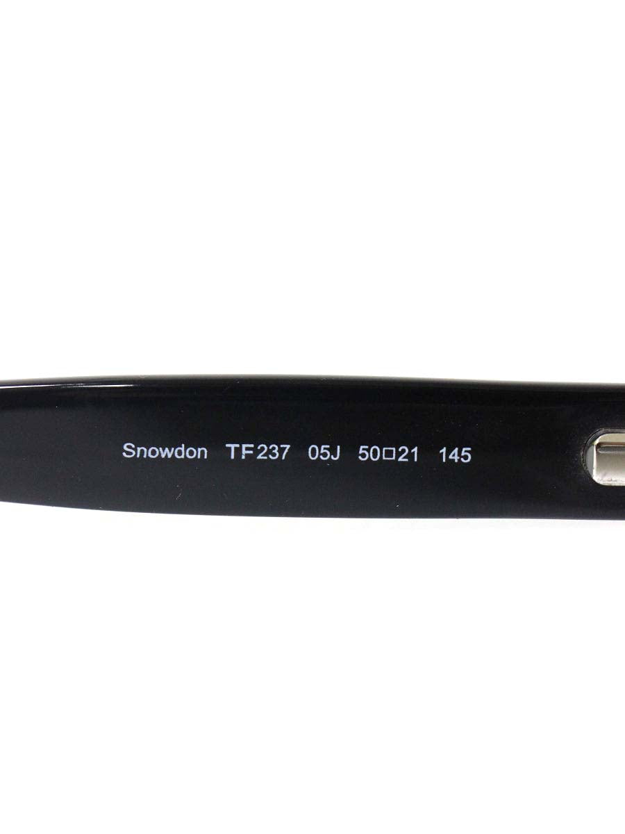 トムフォード Snowdon TF237 05J サングラス ブラック セルフレーム ウェリントン型 ITWWG35H5D12