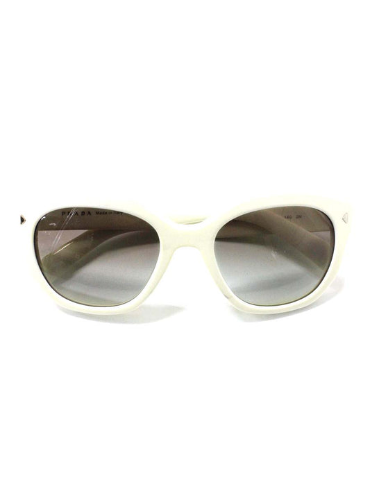 プラダ SPR16Ⅴ サングラス ホワイト ボストン セルフレーム フルリム ITA7KXBMAVD2