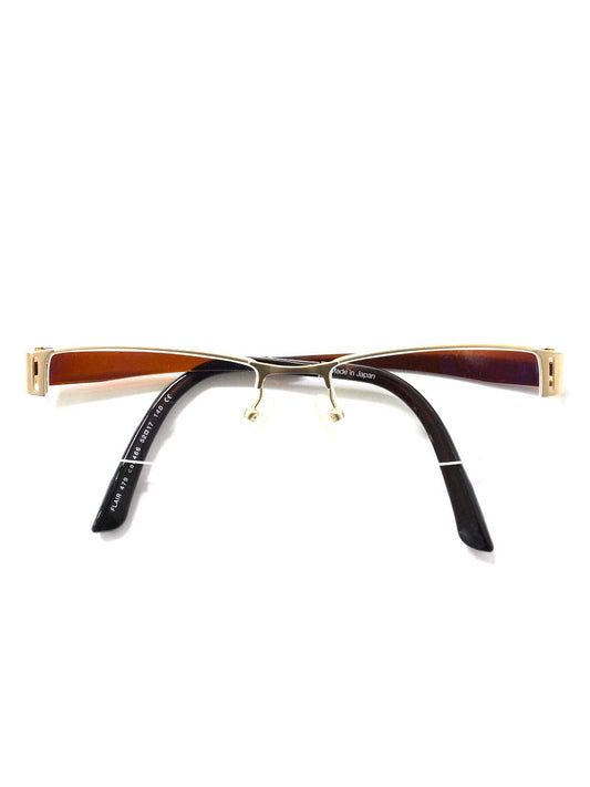 フレア 479 メガネ ゴールド スクエア ハーフリム ITGME2CRB3LO