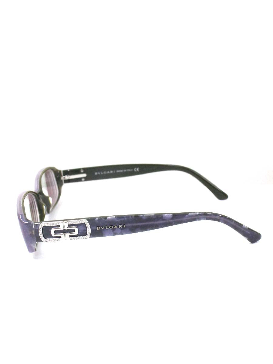 ブルガリ 4004-B メガネ パープル 眼鏡 スクエアフレーム ライン